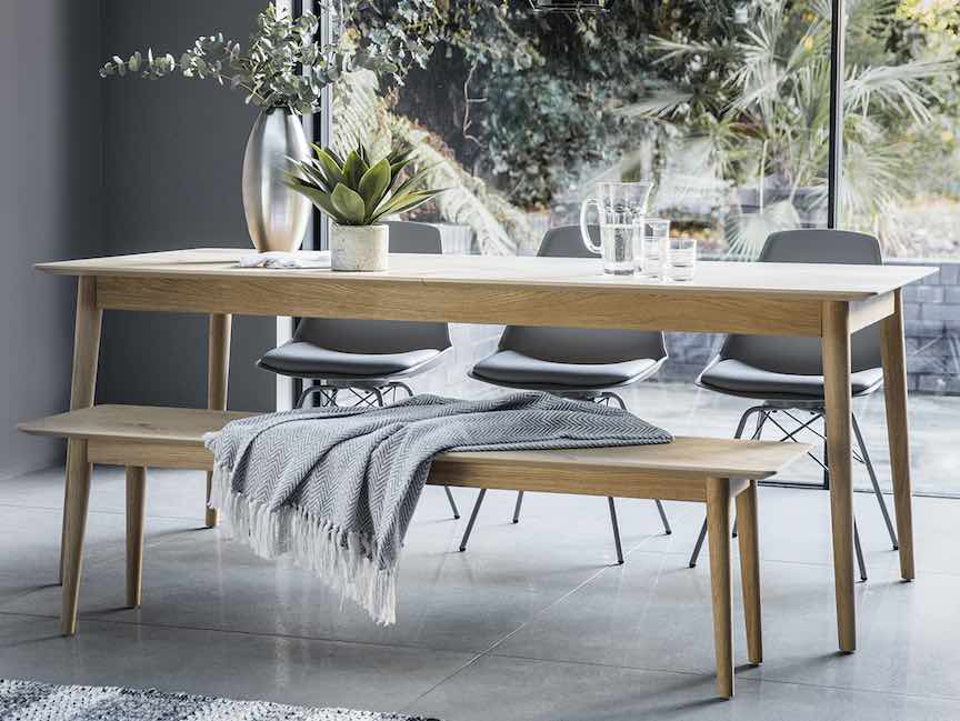 Space-saving dining tables extending dining table