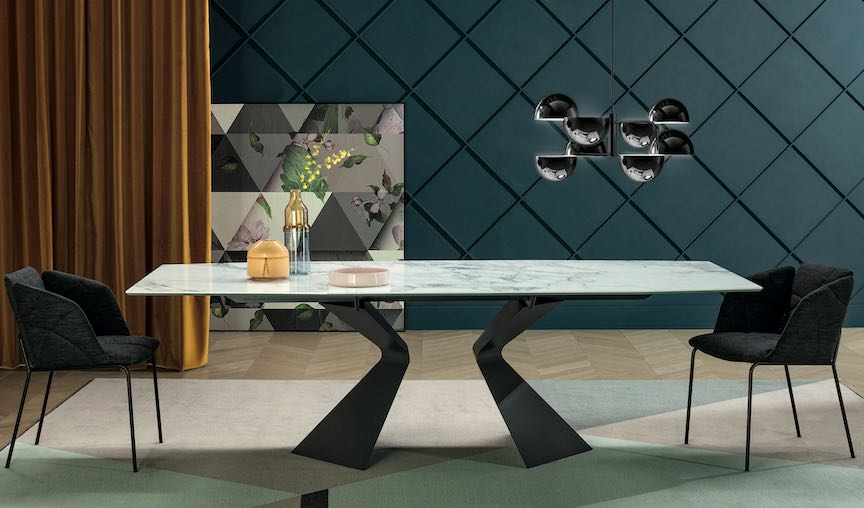 contemporary extending dining table