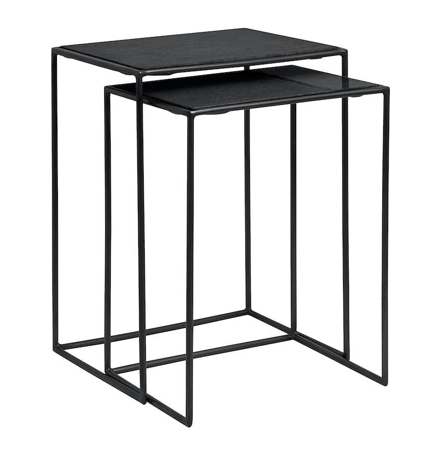 nesting tables save space in a living area