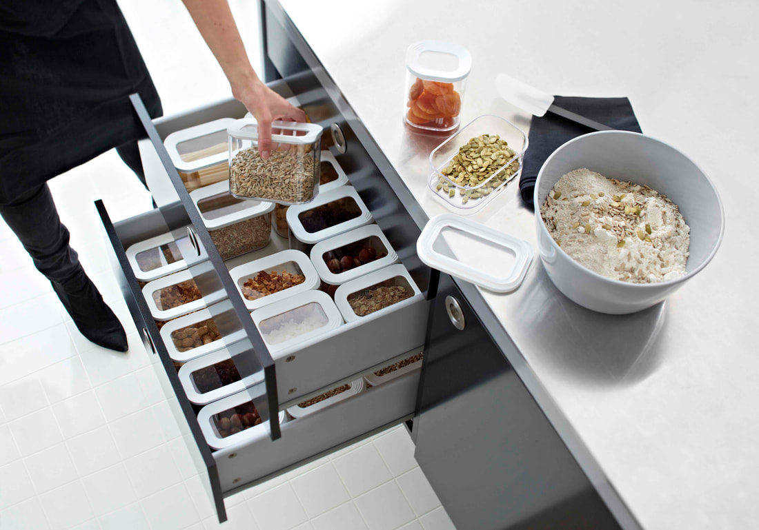Square kitchen storage canisters