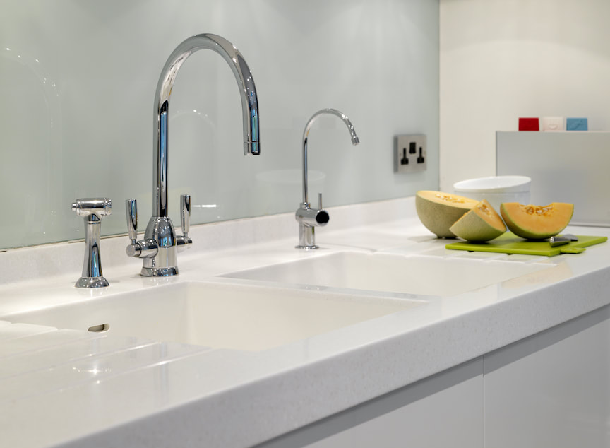 integrated sinks make a small kitchen feel larger