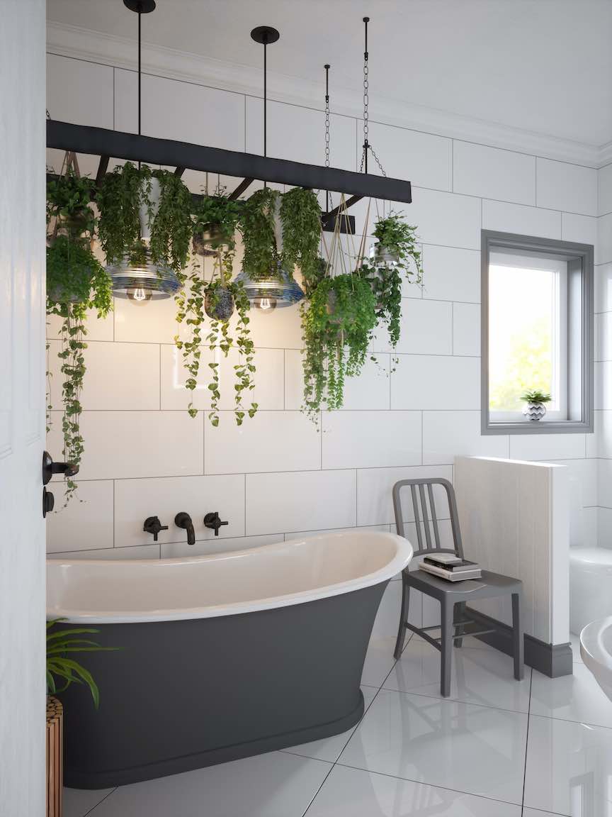 use light tiles to make a tiny bathroom feel bigger